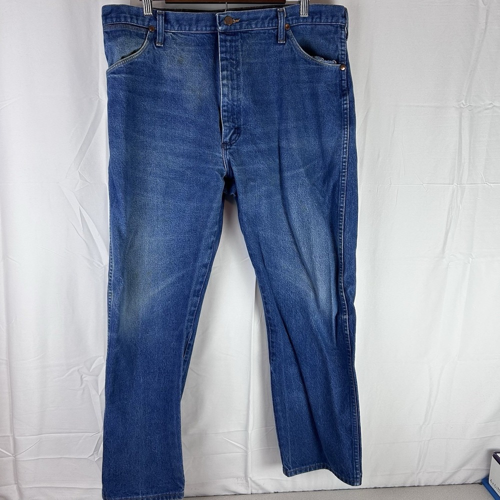 Wrangler Jeans Mens 40X30 Blue 13MWZ Western Rodeo Cowboy Rancher Made USA